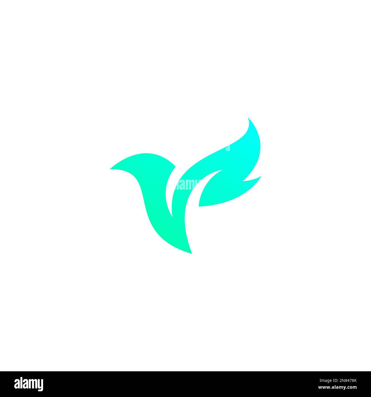 Illustration du vecteur de conception du logo Bird Leaf Illustration de Vecteur