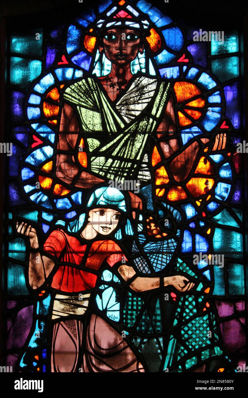 Vitrail « The Sower » Banque D'Images