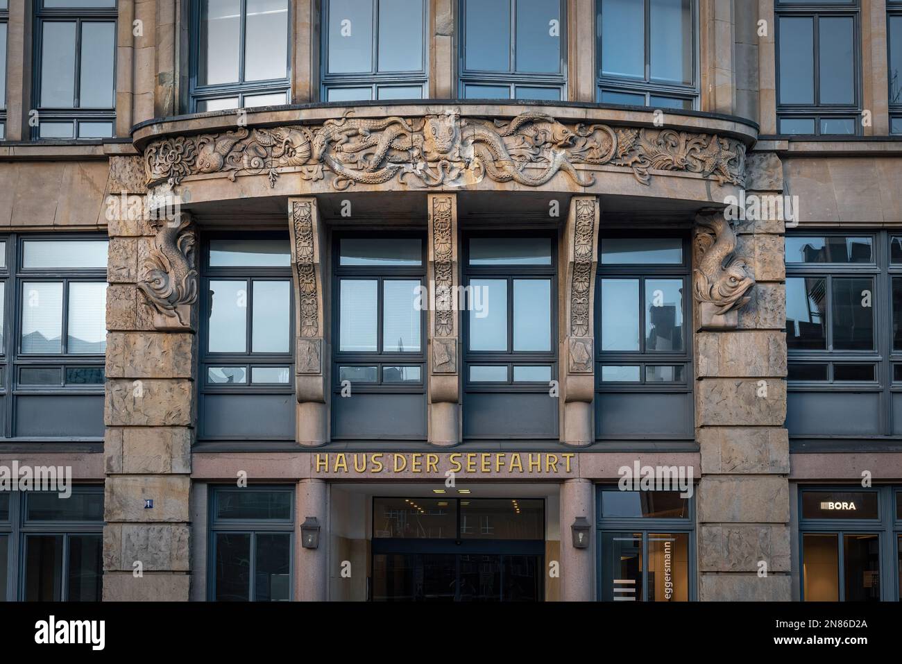 Façade du bâtiment Haus der Seefahrt - Hambourg, Allemagne Banque D'Images
