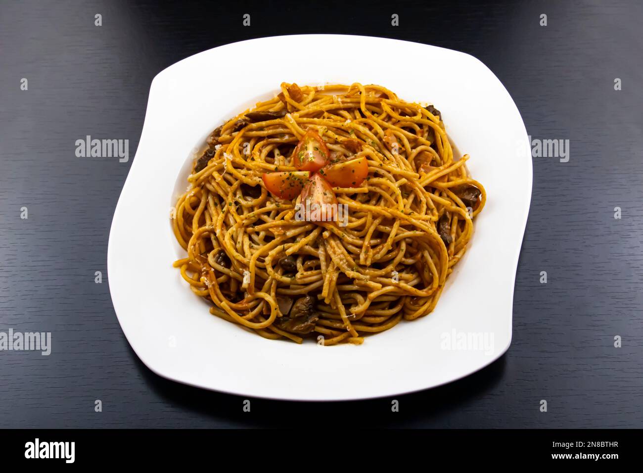 Spaghetti milanais, pâtes Banque D'Images