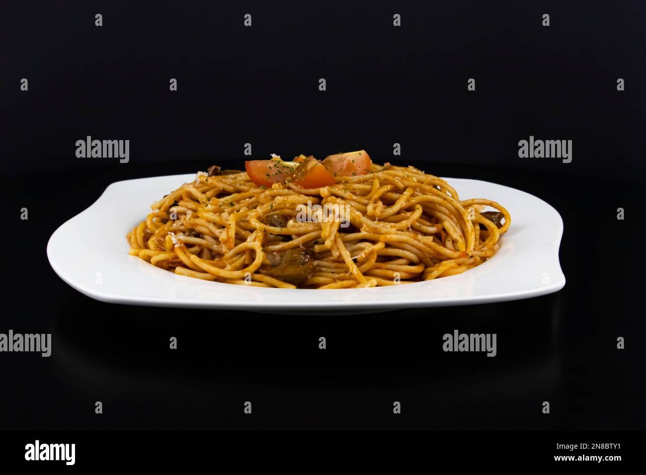 Spaghetti milanais, pâtes Banque D'Images