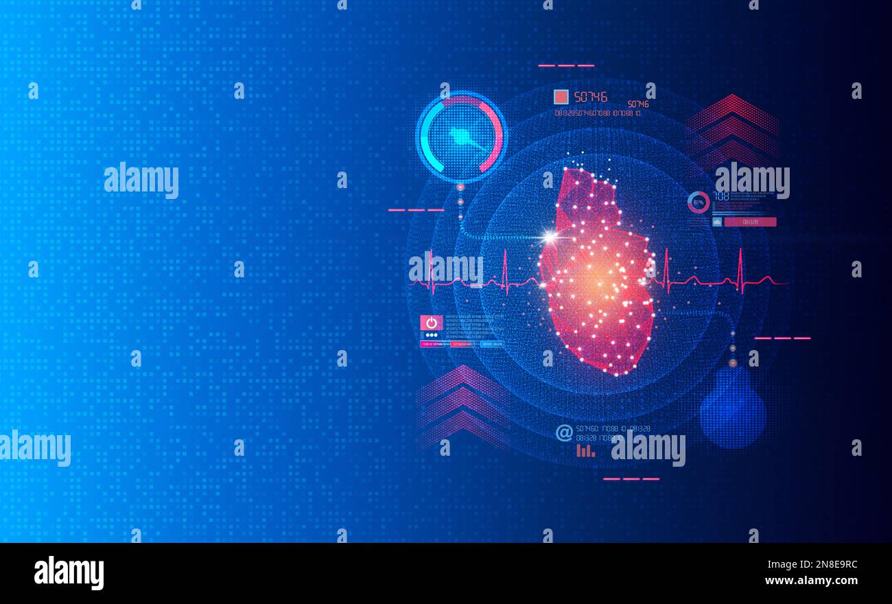 Nouvelles solutions de santé numérique appliquées au traitement et à la surveillance de l'hypertension et des maladies cardiaques - diagnostic et gestion de l'hypertension - Conce Banque D'Images