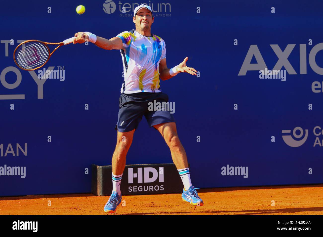 Buenos Aires, Argentine, 11th février 2023, Nicolas Jarry (CHI) pendant un match pour la première partie de qualifing de l'Argentine Ouvrir ATP 250 au Central court of Buenos Aires Lawn tennis Club. Credit: Néstor J. Beremblum/Alay Live News Banque D'Images