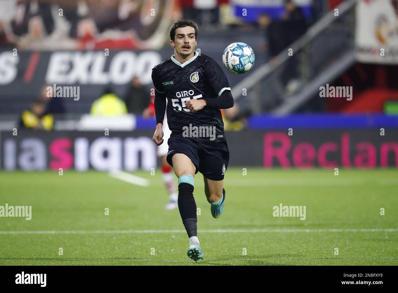 EMMEN, 11-02-2023, Stade Oude Meerdijk, football, Eredivisie néerlandaise, Saison 2022 / 2023, pendant le match FC Emmen - Fortuna Sittard, joueur de Fortuna Inigo Cordoba (photo par Pro Shots/Sipa USA) crédit: SIPA US/Alay Live News Banque D'Images