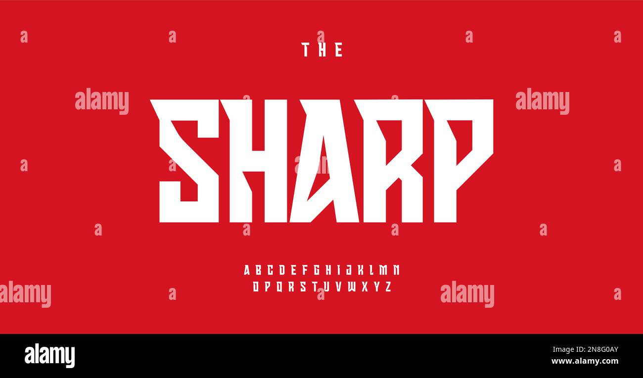 Alphabet sportswear de football Gridiron, police du logo de sport, typographie en gras pour les équipes sportives ou les organisations logo d'identité, titre, chemises Illustration de Vecteur