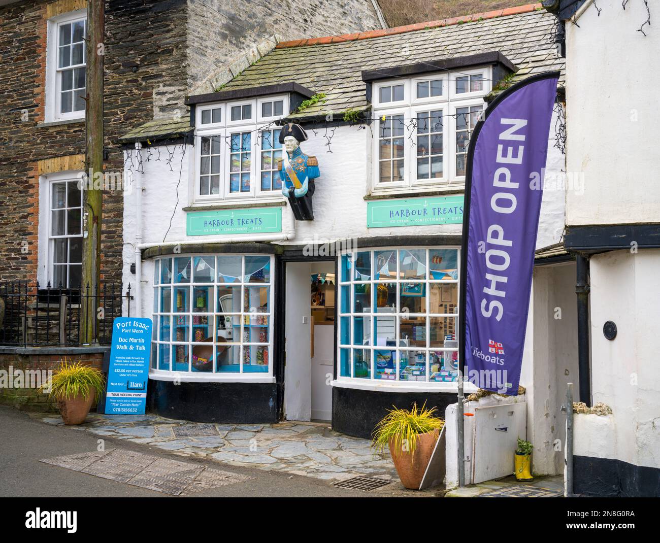 Le village de pêche de Cornouailles de Port Isaac Banque D'Images
