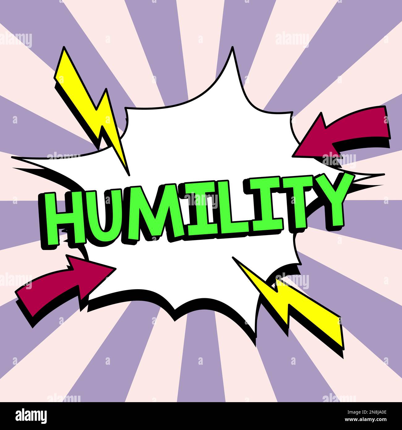 Écriture affichant l'humilité du texte. Concept signifiant être humble est une vertu de ne pas se sentir trop supérieur Banque D'Images