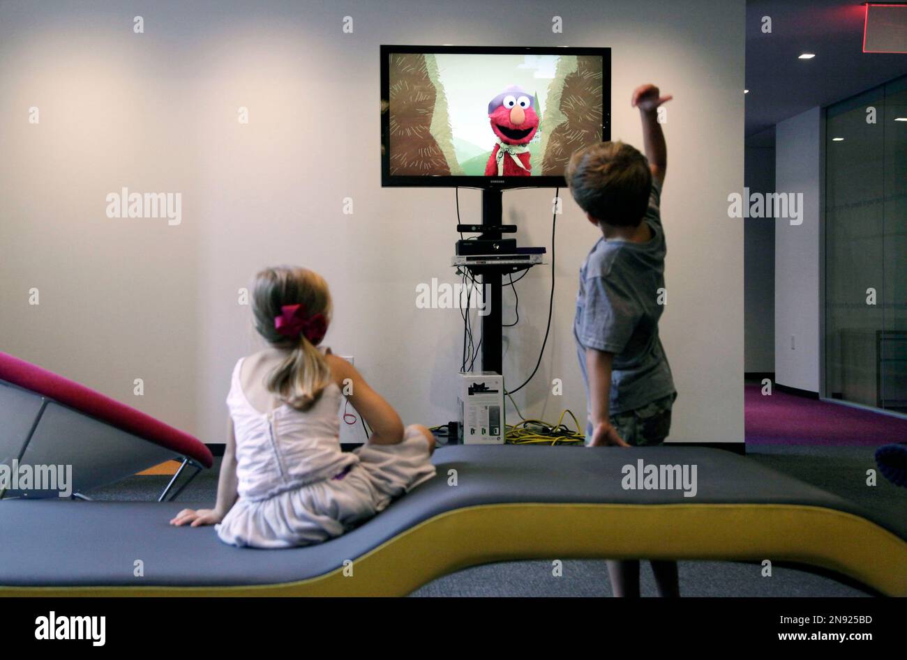 In this Sept. 5, 2012, photo, from left, Zoe Shyba, 3, left, and Aidan ...