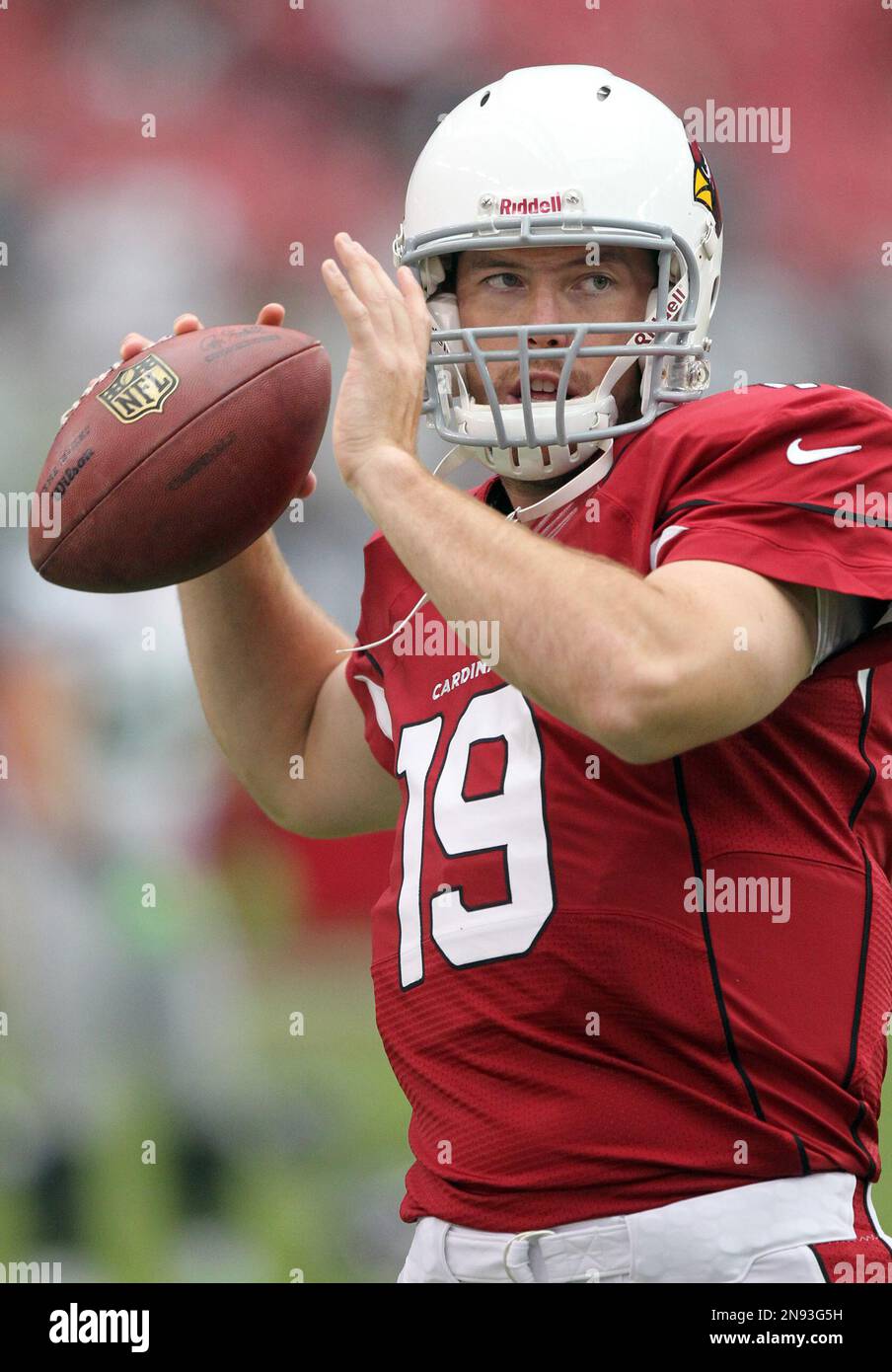 Arizona Cardinals' John Skelton against the Seattle Seahawks in an NFL football game Sunday, Sept. 9, 2012, in Glendale, Ariz. (AP Photo/Paul Connors) Banque D'Images
