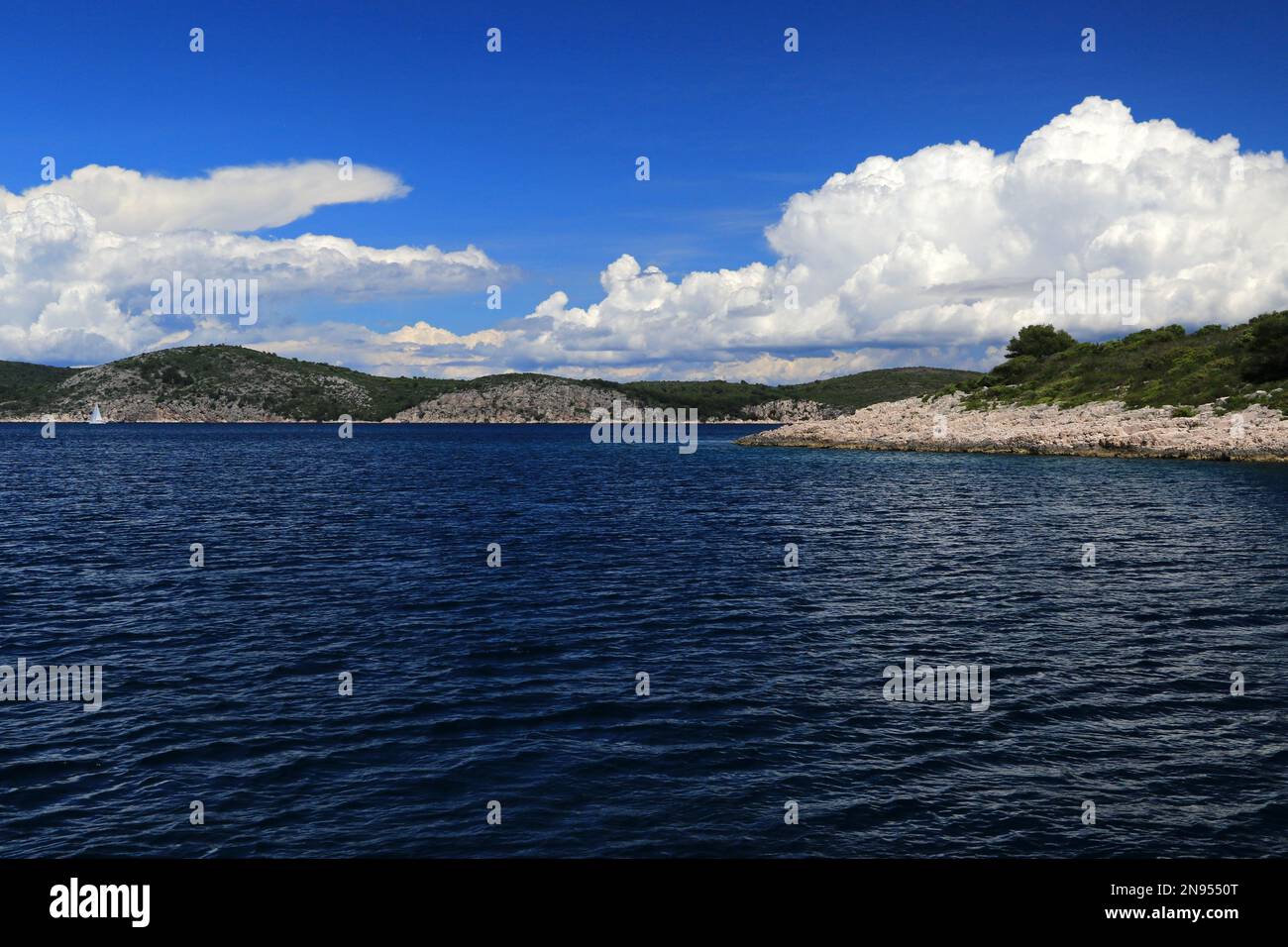 Îles Paklinski près de l'île de Hvar, Croatie Banque D'Images Îles Paklinski près de l'île de Hvar, Croatie Banque D'Images