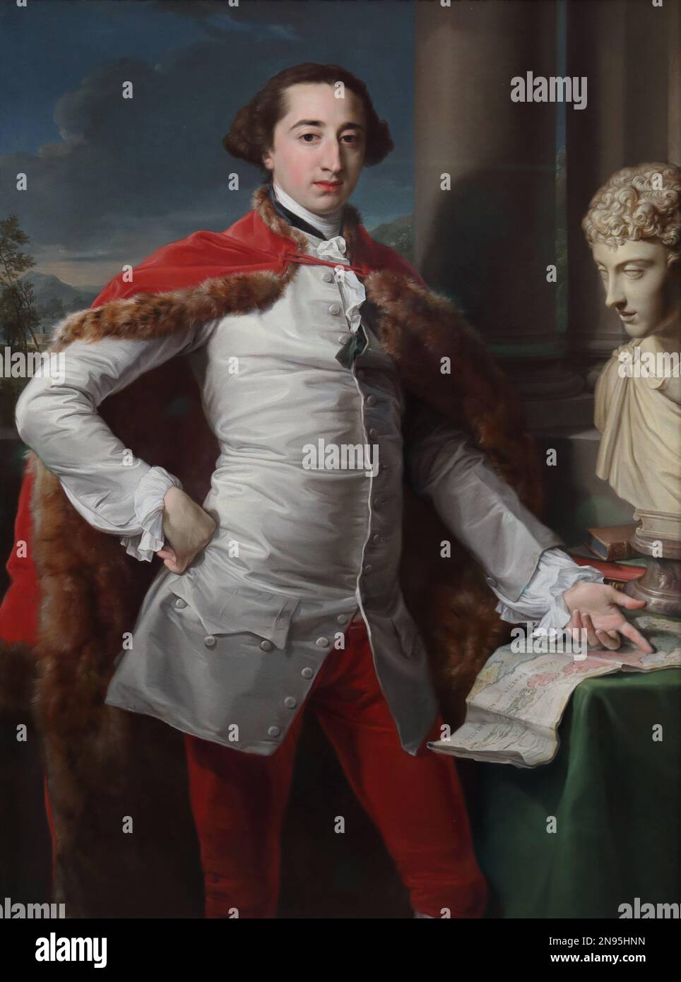 Portrait de Richard Milles par le peintre italien Pompeo Girolamo Batoni à la National Gallery, Londres, Royaume-Uni Banque D'Images