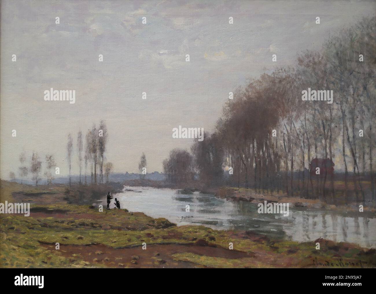Le petit bras de Seine à Argenteuil par le peintre impressionniste français Claude Monet à la Galerie nationale, Londres, Royaume-Uni Banque D'Images