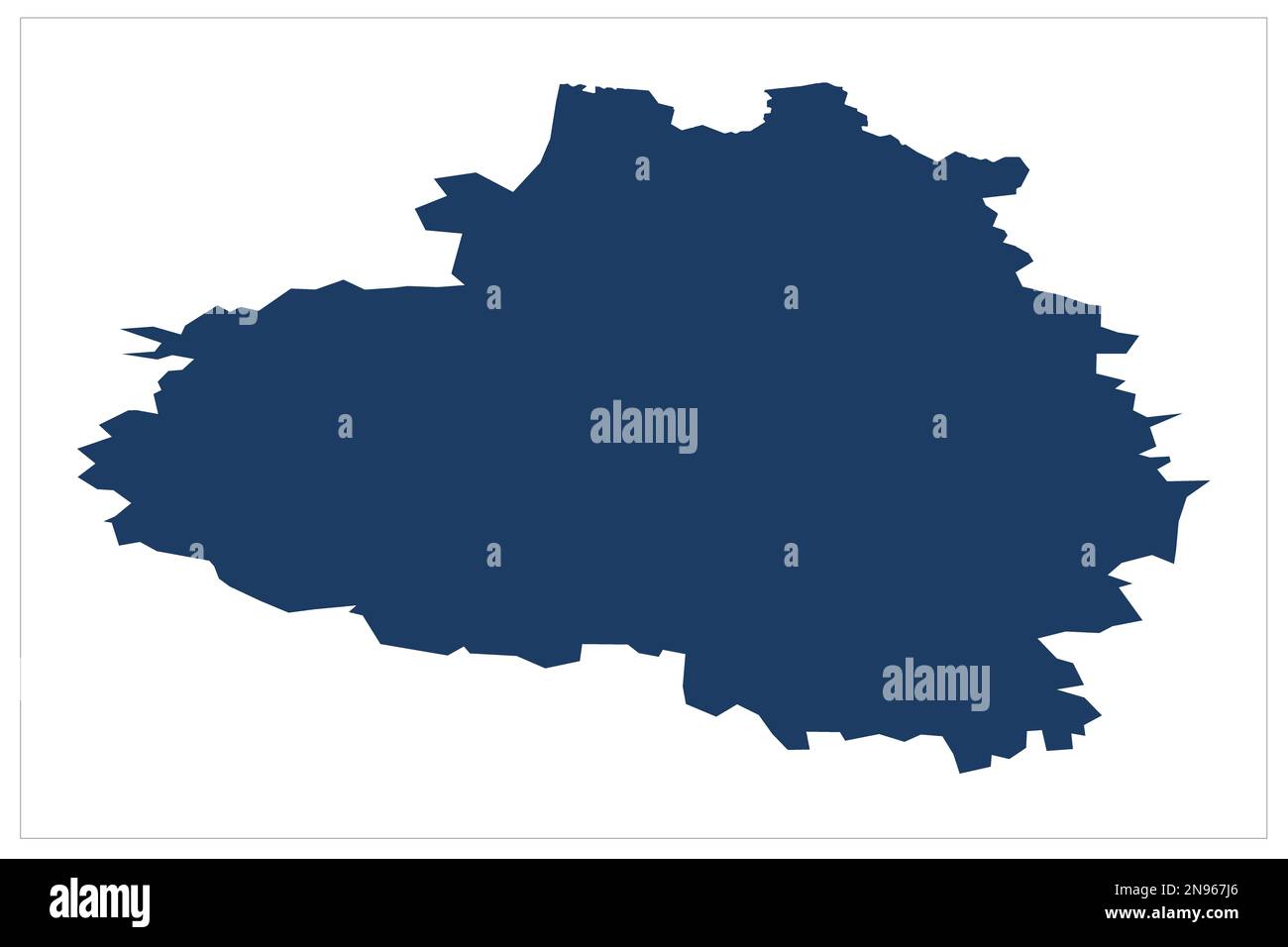 Oblast de Tulskaya , oblast de Tula Russia State province Illustration sur fond blanc de couleur bleue Banque D'Images