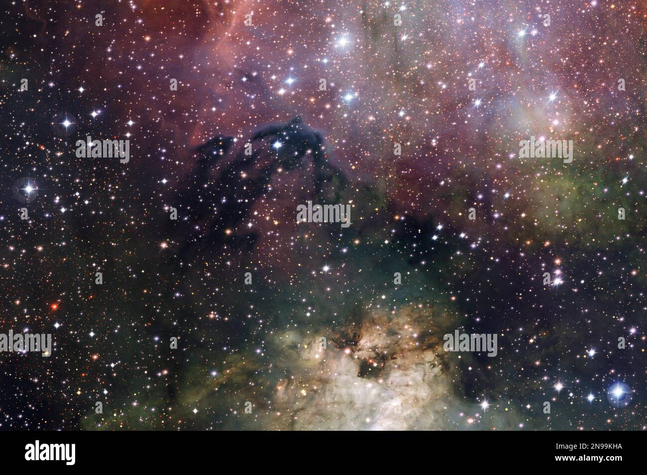 Espace profond. Rendu exceptionnel de la science-fiction. Éléments de cette image fournis par la NASA Banque D'Images