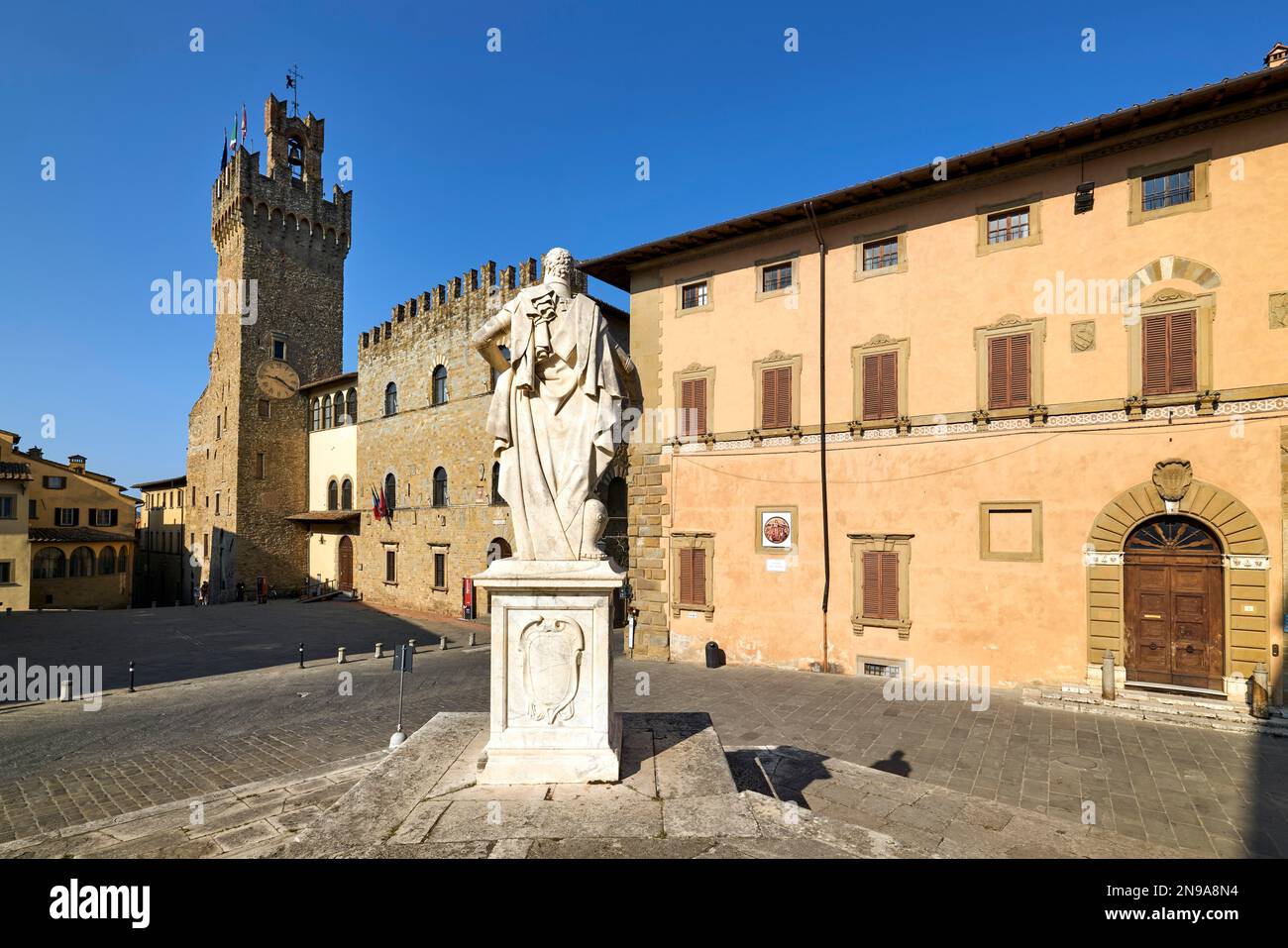 Arezzo Toscane Italie. Palazzo dei priori (Palais communal) Banque D'Images