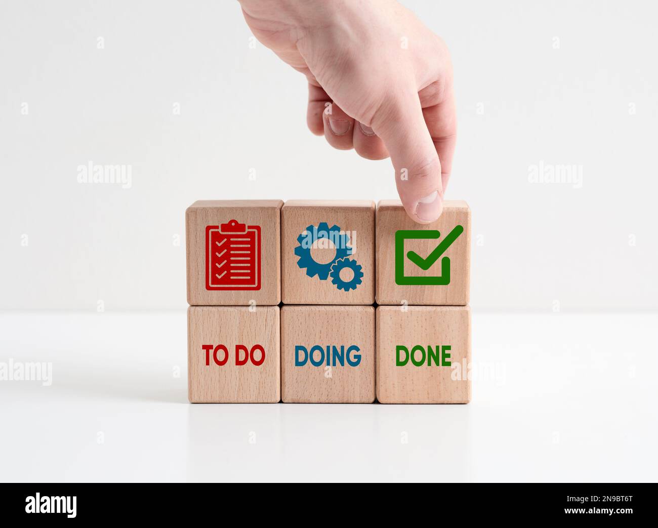 Suivi des tâches et gestion de projet. Suivi de la progression d'un projet. Planifier le flux de travail de l'entreprise pour l'efficacité et l'efficience. Les mots à Banque D'Images