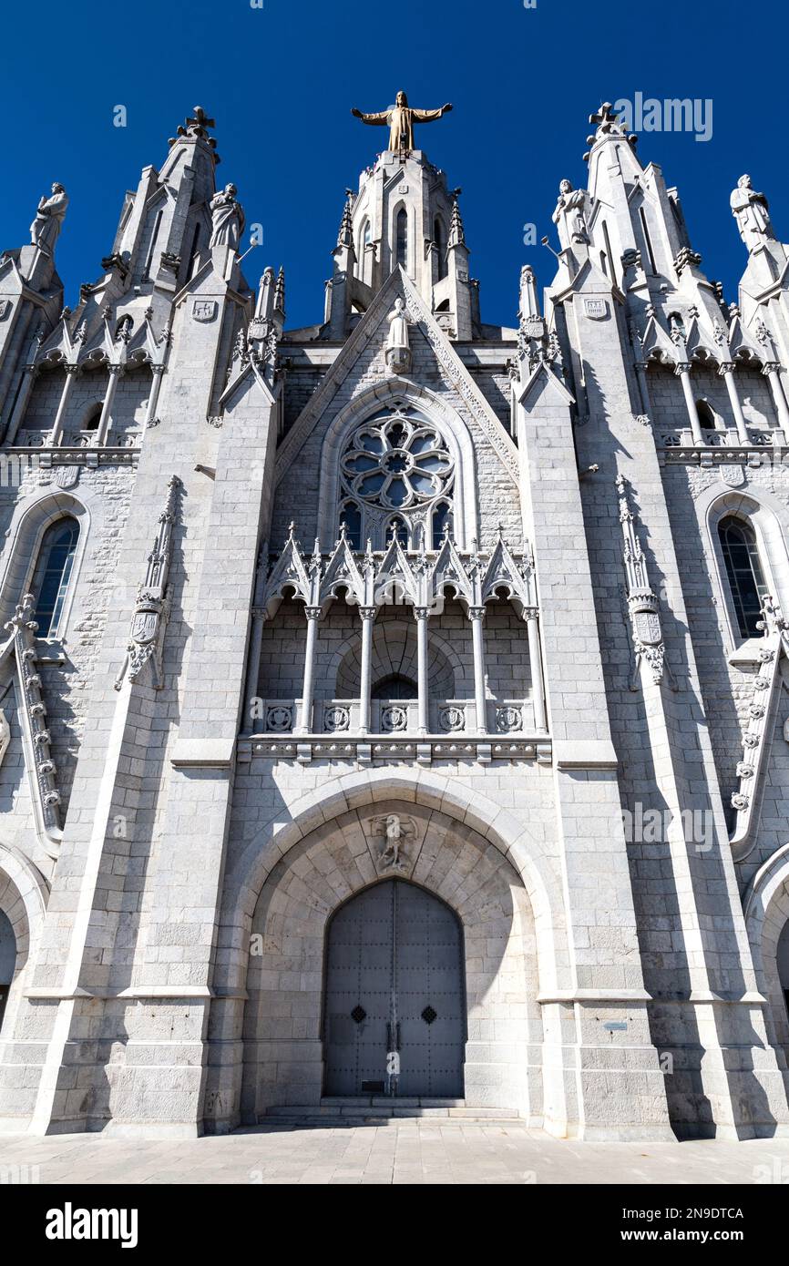 Temple du Sacré coeur de l'église de Jésus, Barcelone, Espagne Banque D'Images