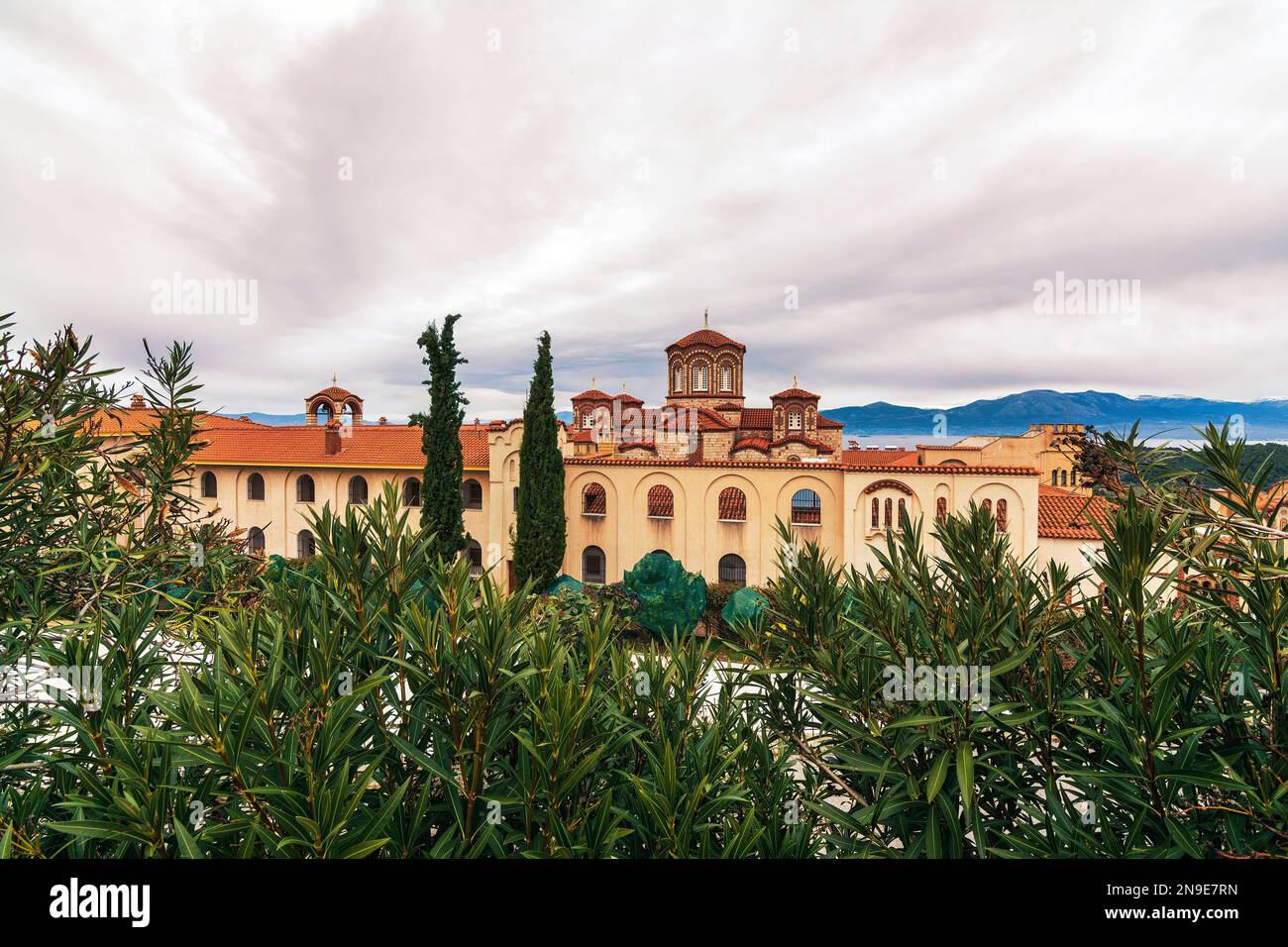 Monastère de Panagia à Markopoulos Oropou à Attica, Grèce. Banque D'Images