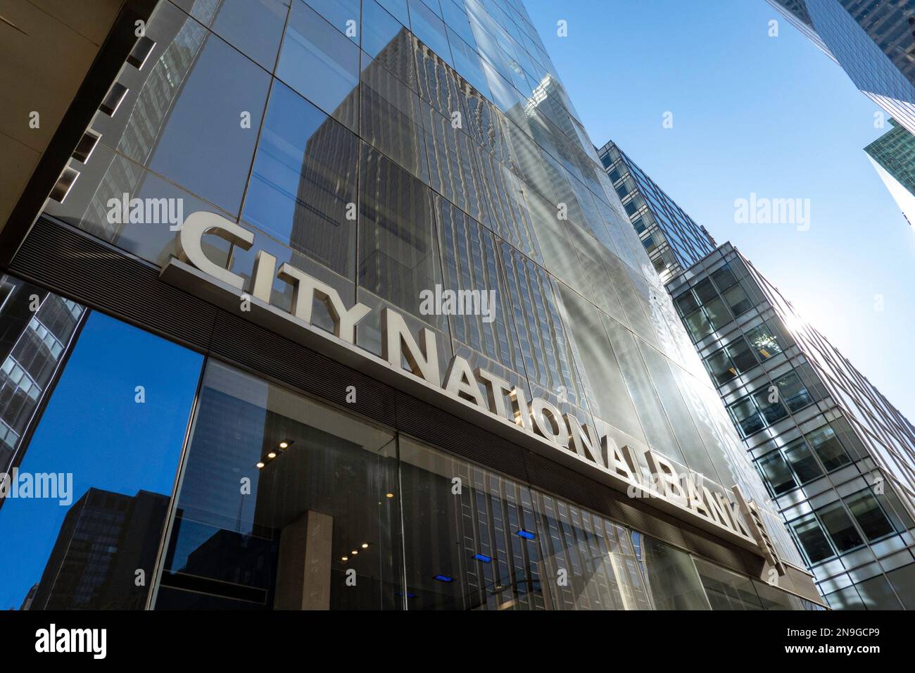 Entrée de la succursale de la City National Bank, New York, 2023 Banque D'Images