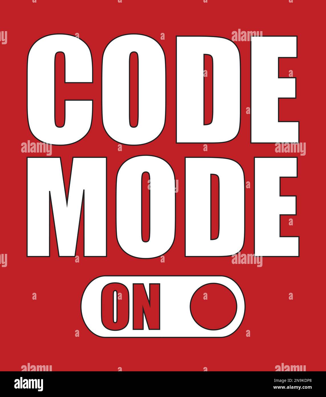 Mode code activé. Illustration de Vecteur