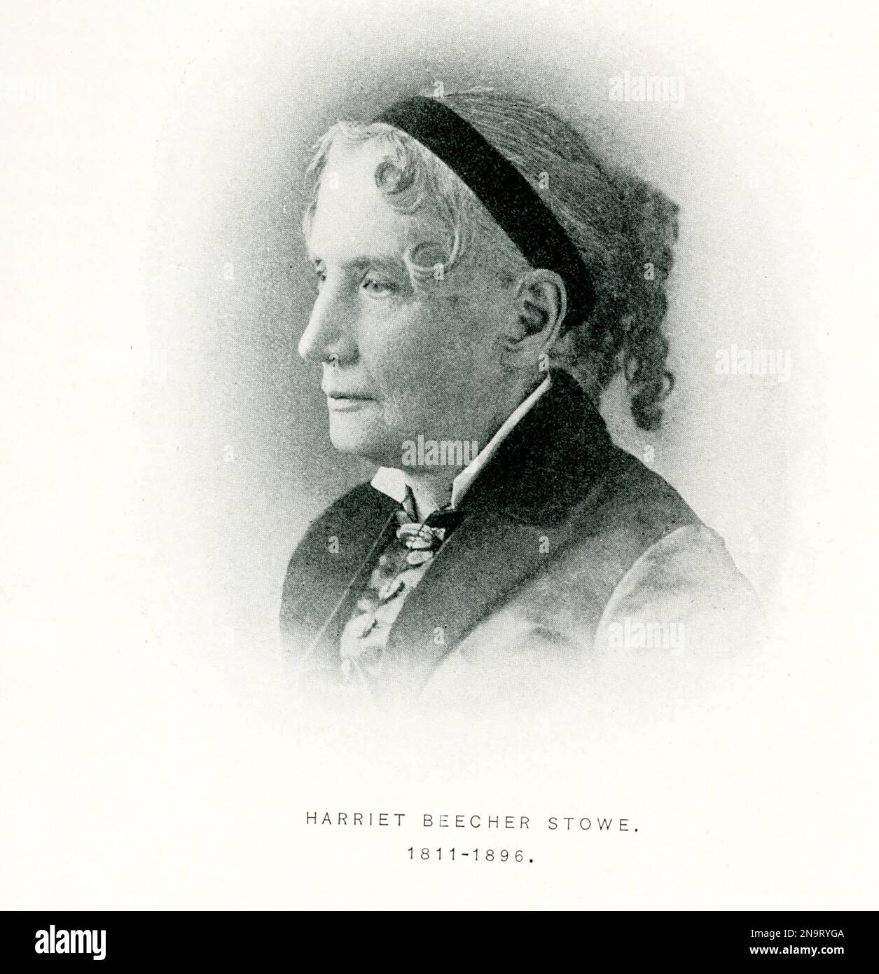 L'écrivain américain et abolitionniste Harriet Beecher Stowe a écrit le roman 'Oncle Tom's Cabin' (avec le sous-titre de 'Life Along the lowly'). Le roman a été publié pour la première fois en 1852 et il est reconnu comme le fondement de la guerre civile. Les contes du roman tournent autour de l'oncle Tom, un esclave noir qui souffre depuis longtemps. Banque D'Images