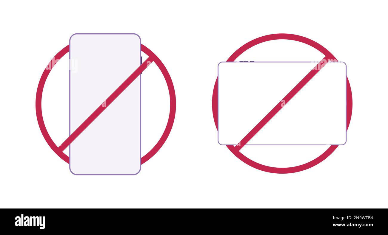 Journée nationale du désengorgement. Éteignez les périphériques. Symbole d'interdiction Illustration de Vecteur