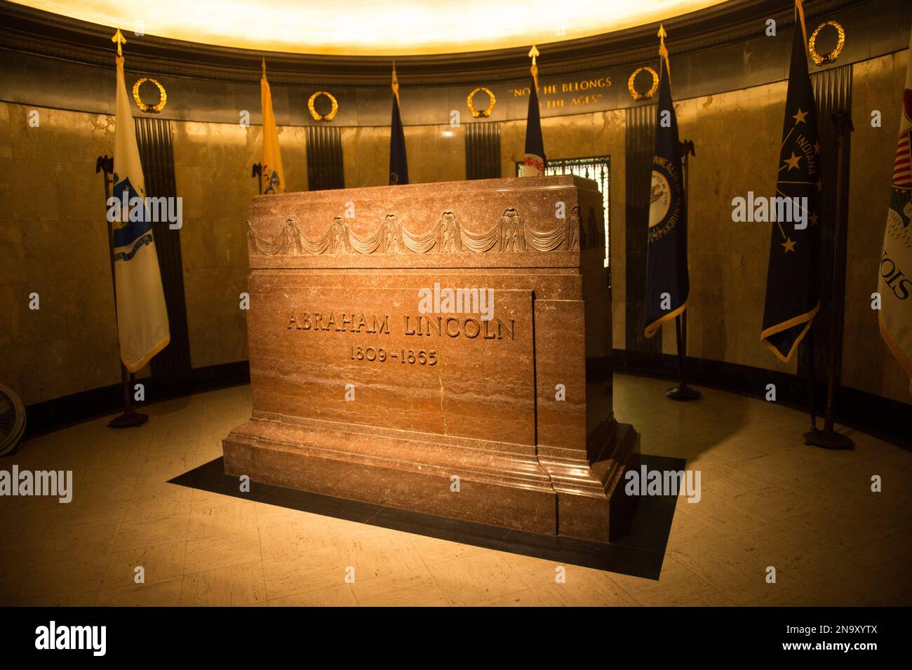 Tombe d'Abraham Lincoln à Springfield, Illinois, USA ; Springfield, Illinois, États-Unis d'Amérique Banque D'Images