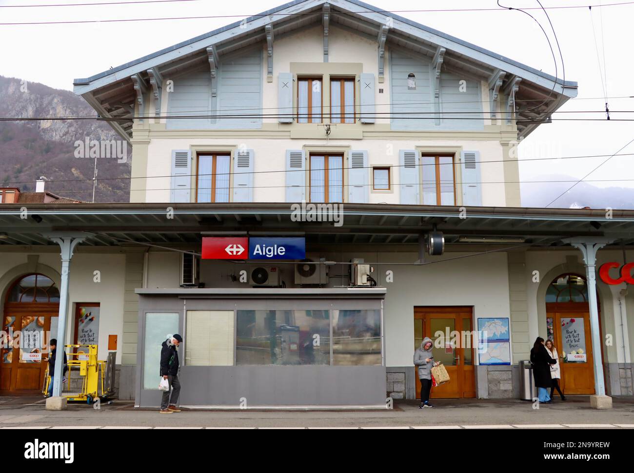 Bâtiment de la gare d'Aigle, janvier 2023 Photo Stock Alamy