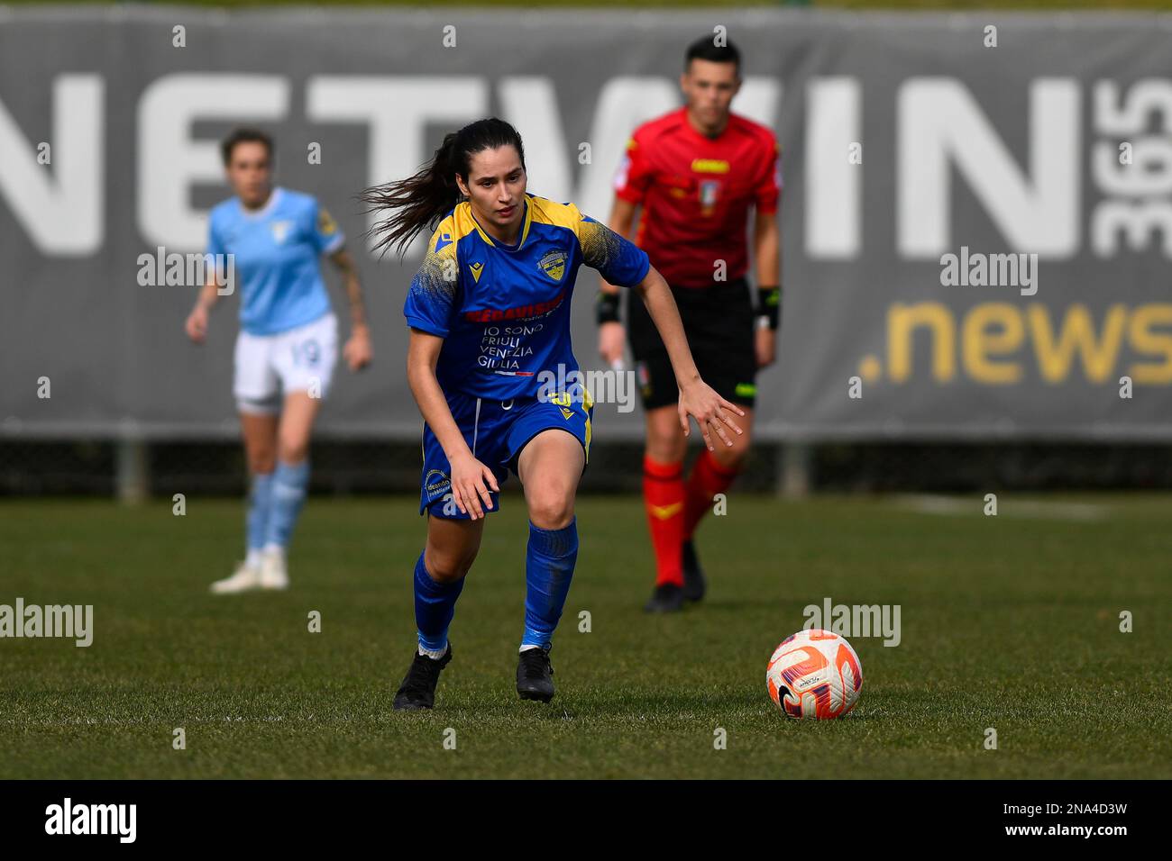 Formello, Italie, Italie. 12th févr. 2023. Mariia Amel Taleb de l'UPC Tavagnacco pendant les 17th jours de la série B Championship entre S.S. Lazio Women et UPC Tavagnacco Femminile au stadio Mirko Fersini le 12th février 2023 à Formello, Italie. (Credit image: © Domenico Cippitelli/Pacific Press via ZUMA Press Wire) USAGE ÉDITORIAL SEULEMENT! Non destiné À un usage commercial ! Banque D'Images