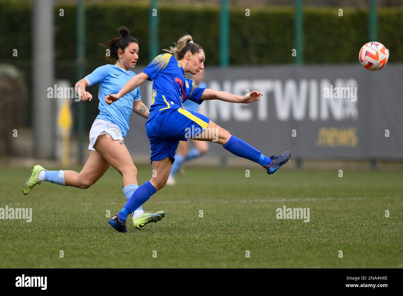 Formello, Italie, Italie. 12th févr. 2023. Antonia Gregoriou de l'UPC Tavagnacco pendant les 17th jours de la série B Championship entre S.S. Lazio Women et UPC Tavagnacco Femminile au stadio Mirko Fersini le 12th février 2023 à Formello, Italie. (Credit image: © Domenico Cippitelli/Pacific Press via ZUMA Press Wire) USAGE ÉDITORIAL SEULEMENT! Non destiné À un usage commercial ! Banque D'Images