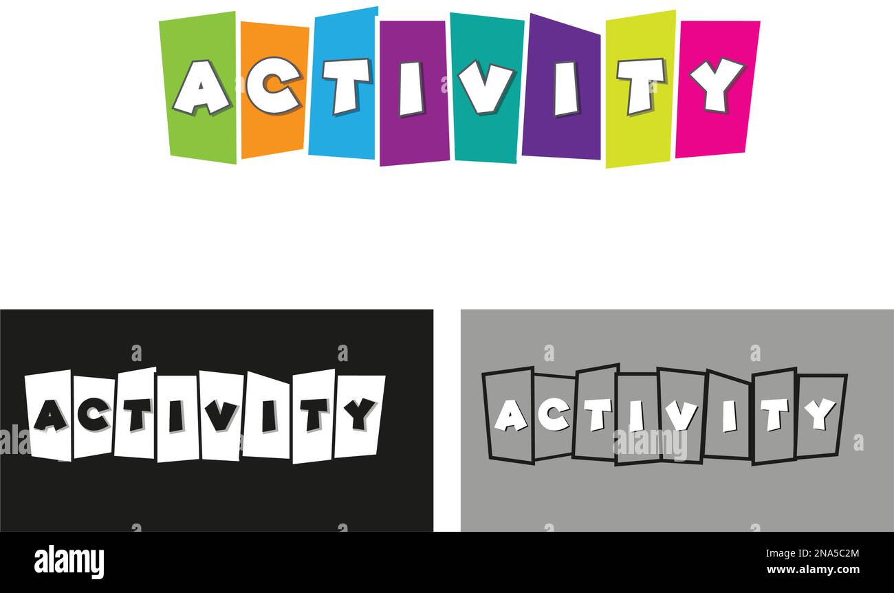 icônes d'activité, icônes de couleur Illustration de Vecteur