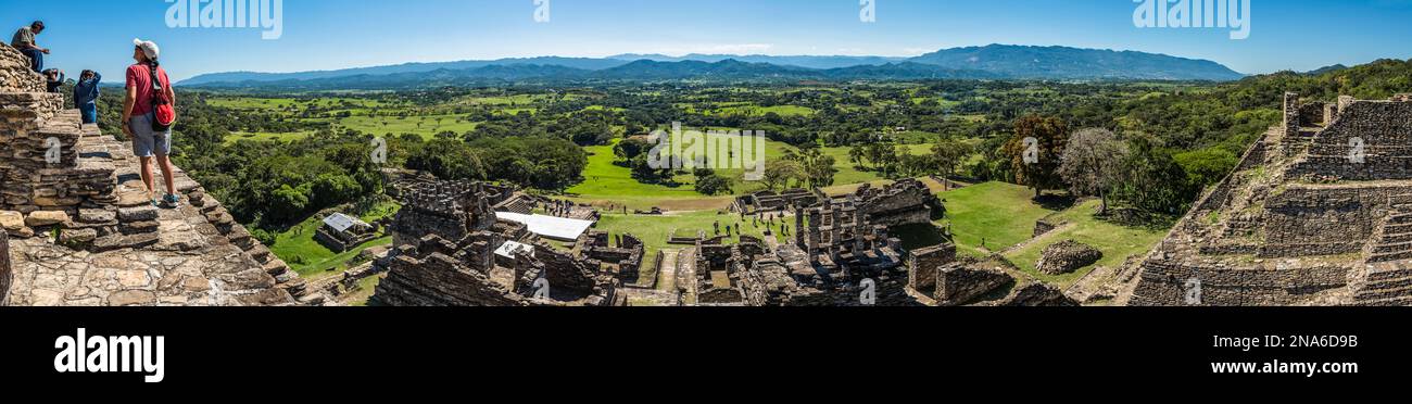 Tonina, site archéologique pré-colombien et ville détruite de la civilisation maya; Chiapas, Mexique Banque D'Images