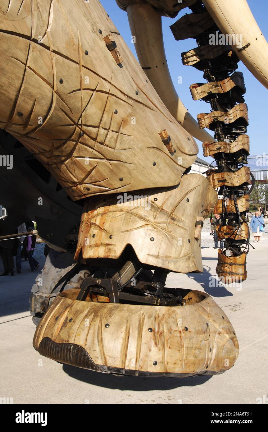 France. Pays de la Loire. Loire-Atlantique (44) Nantes. L'éléphant des machines de l'île. Créé par François Delaroziere, dans le Parc des C Banque D'Images