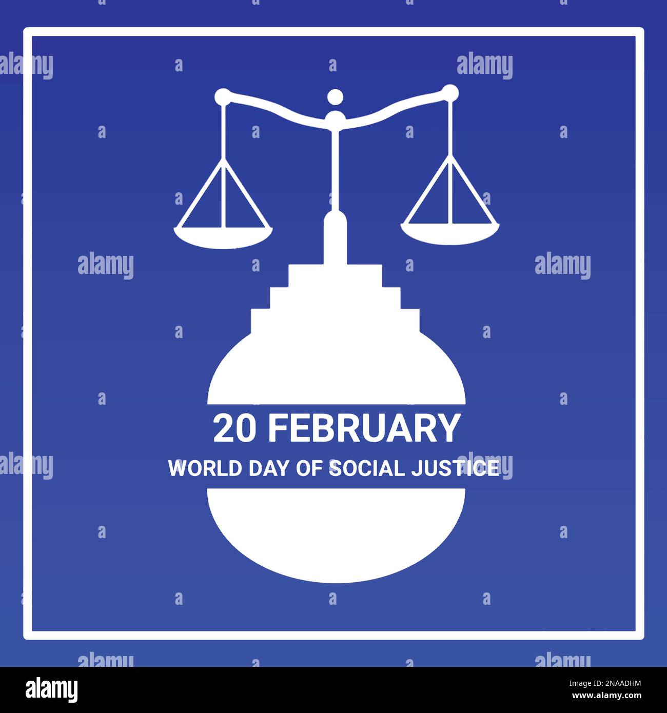Une illustration vectorielle de la Journée mondiale de la justice sociale Illustration de Vecteur