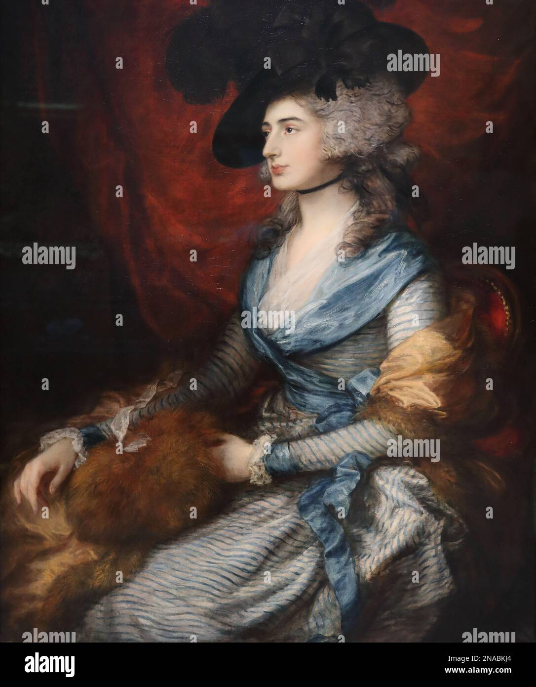 Mme Siddons par le peintre de portrait anglais Rococo Thomas Gainsborough à la National Gallery, Londres, Royaume-Uni Banque D'Images