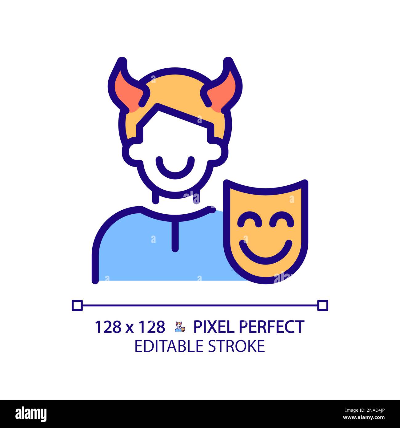 Icône de couleur RVB Perfect pixel de Trickster Illustration de Vecteur