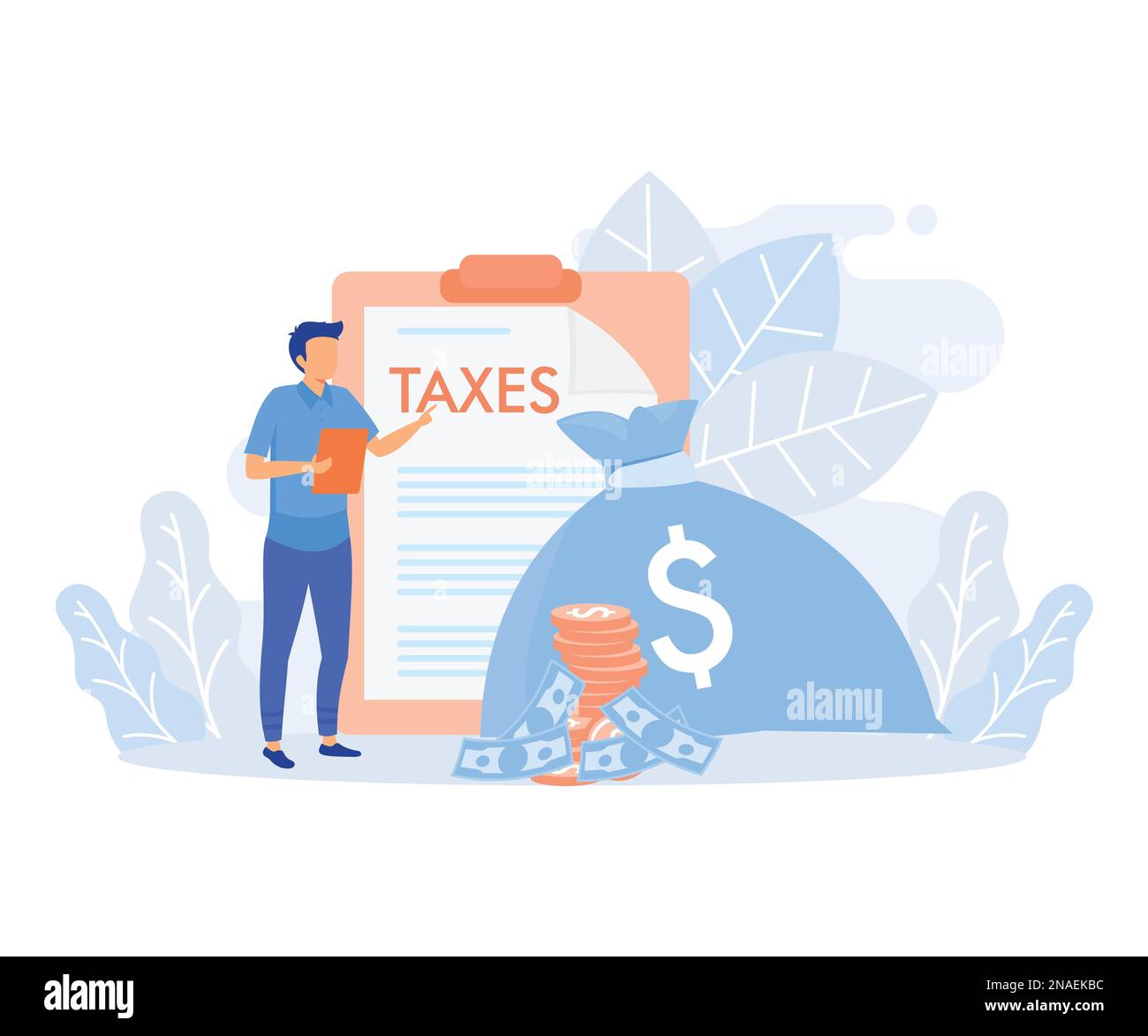 Illustration des finances publiques. La banque centrale mène une politique monétaire ou budgétaire pour contrôler les taux d'intérêt et réduire l'inflation. Caractères s'intégrant à Illustration de Vecteur