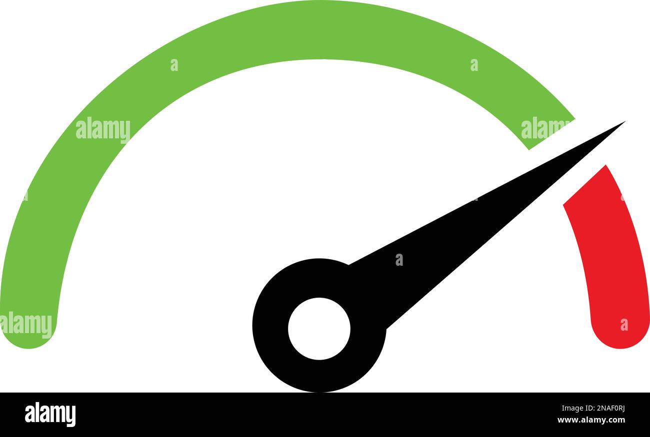 Indicateur de vitesse, icône du compte-tours. Indicateur de vitesse. Vitesse de la voiture sur Internet. Concept de performance. Symbole de vitesse rapide. Icône simple plate - vecteur de stock. Illustration de Vecteur