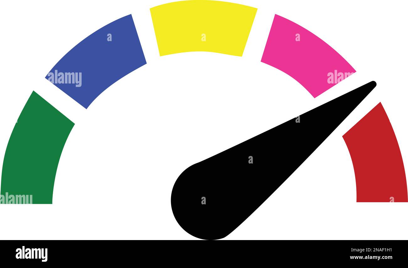 Indicateur de vitesse, icône du compte-tours. Indicateur de vitesse. Vitesse de la voiture sur Internet. Concept de performance. Symbole de vitesse rapide. Icône simple plate - vecteur de stock. Illustration de Vecteur