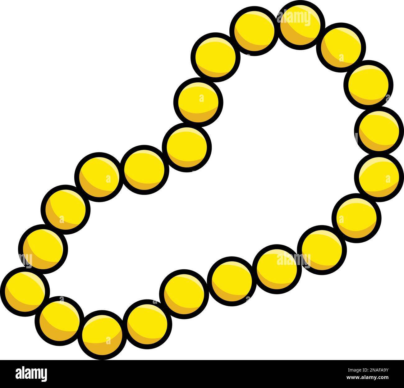 Collier dessin animé coloré dessin animé Illustration de Vecteur