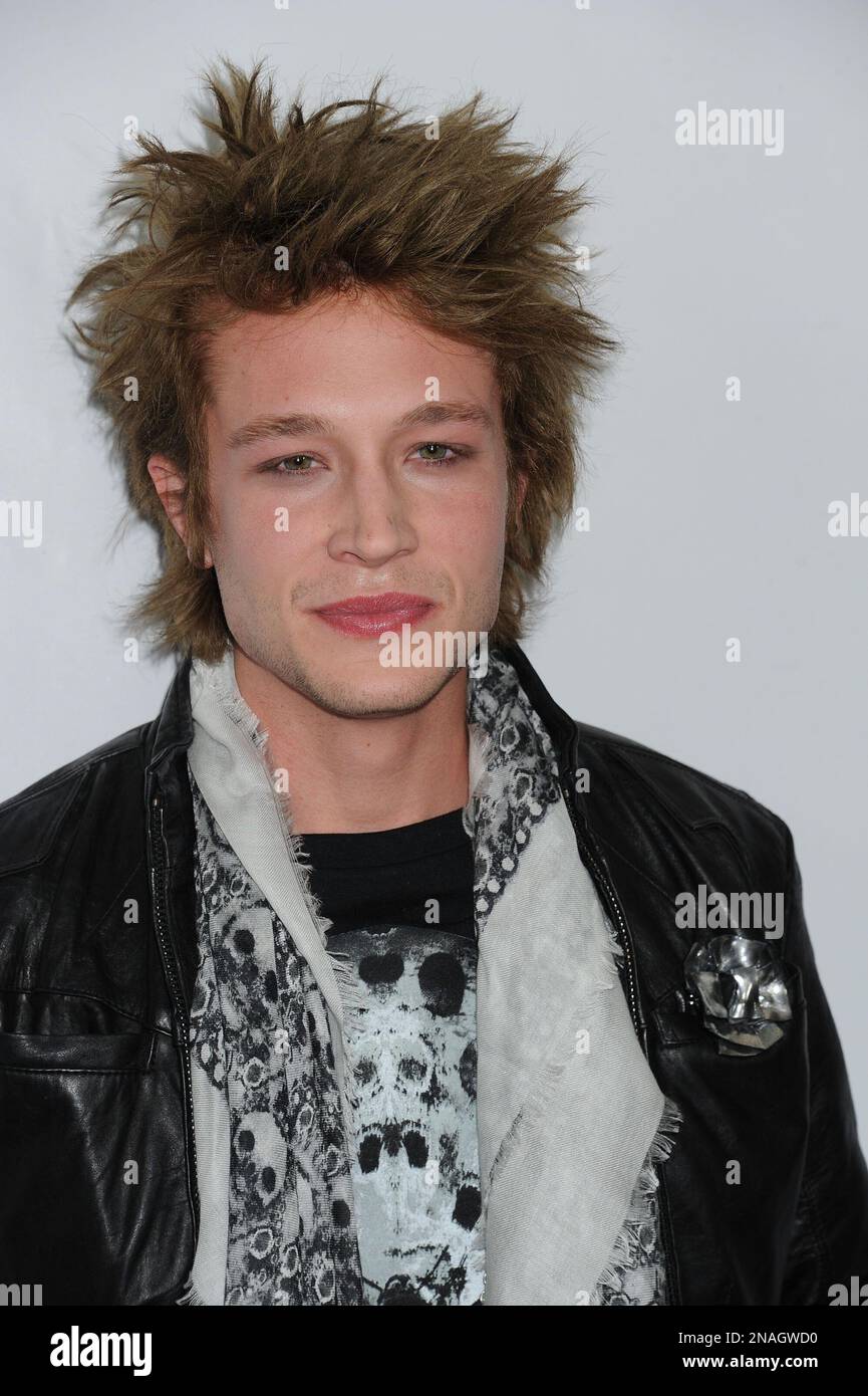 Nicholas Roux arrives at Disney ABC Television Group Television Critics Association Winter Press Tour red carpet event at The Langham Hotel, Tuesday, Jan. 10, 2012, in Pasadena, Calif.(AP Photo/Katy Winn) Banque D'Images