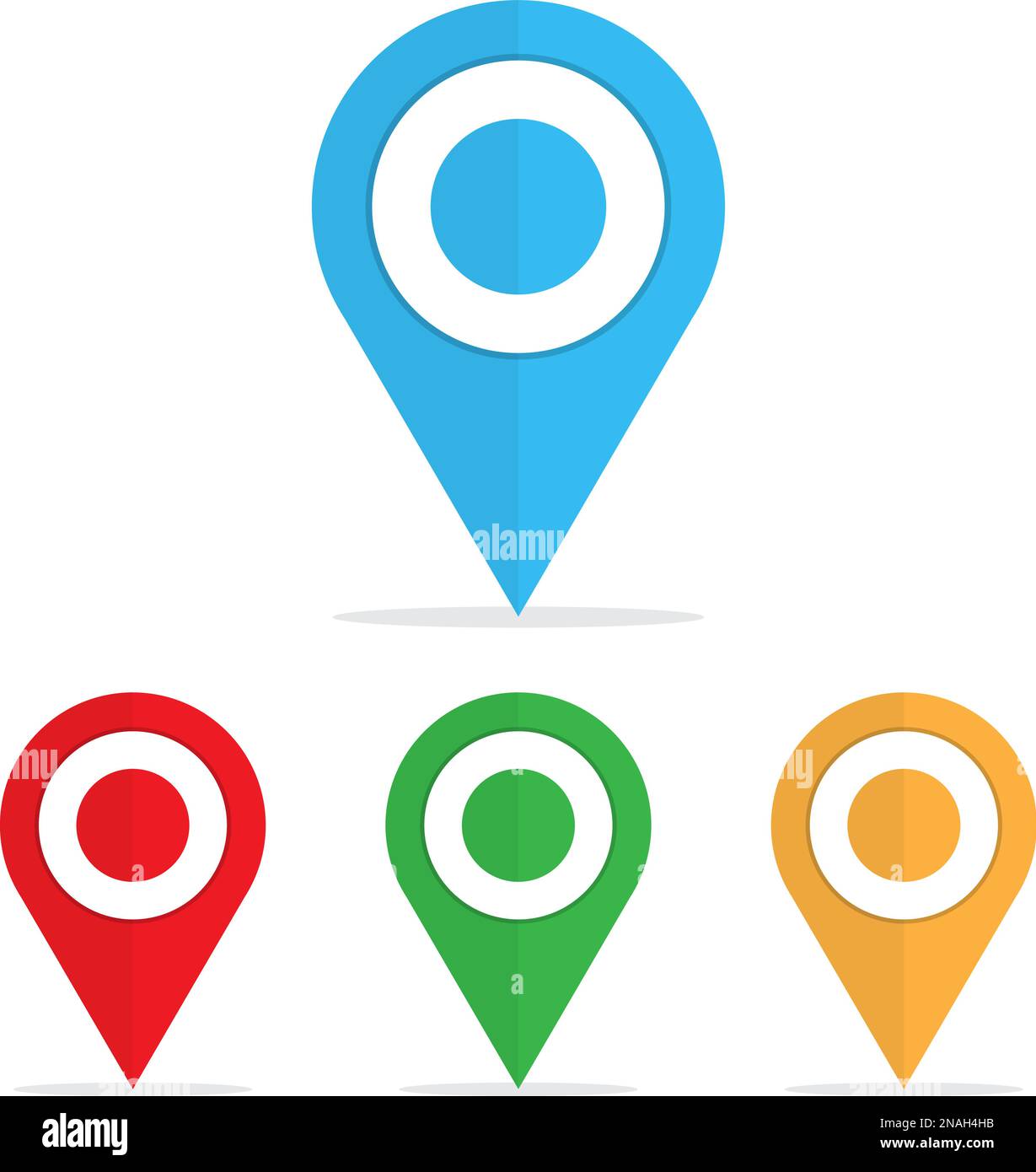 Ensemble de pointeurs de carte clairs. Icône PIN. Illustration vectorielle Illustration de Vecteur