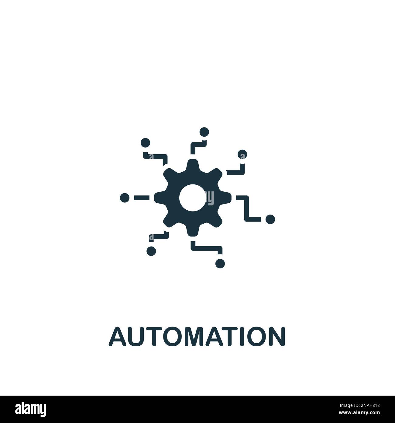 Icône automatisation. Panneau monochrome simple de la collection de ...