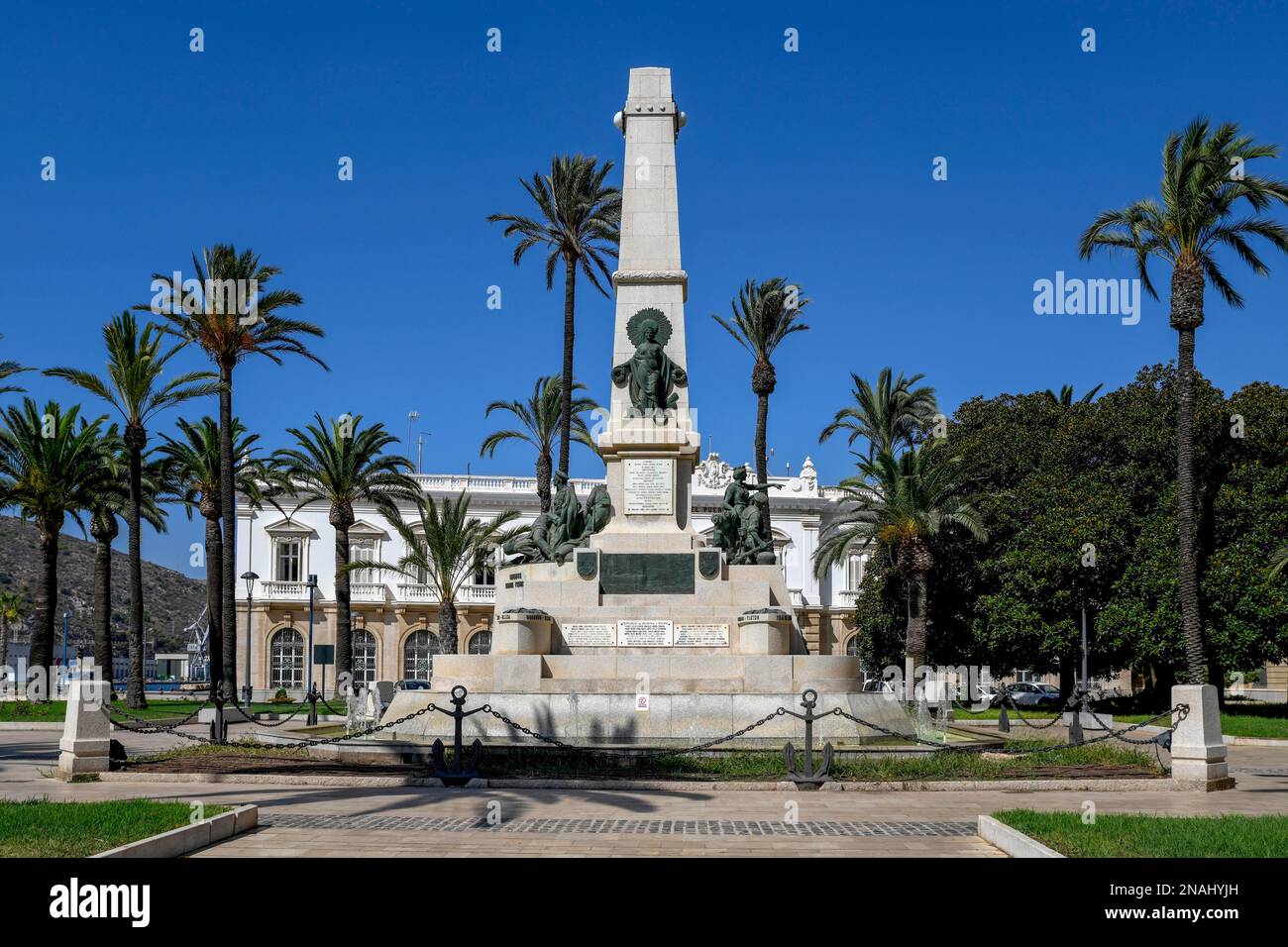 Monument aux héros de Santiago de Cuba et de Cavite, Carthagène, région de Murcie, Espagne Banque D'Images