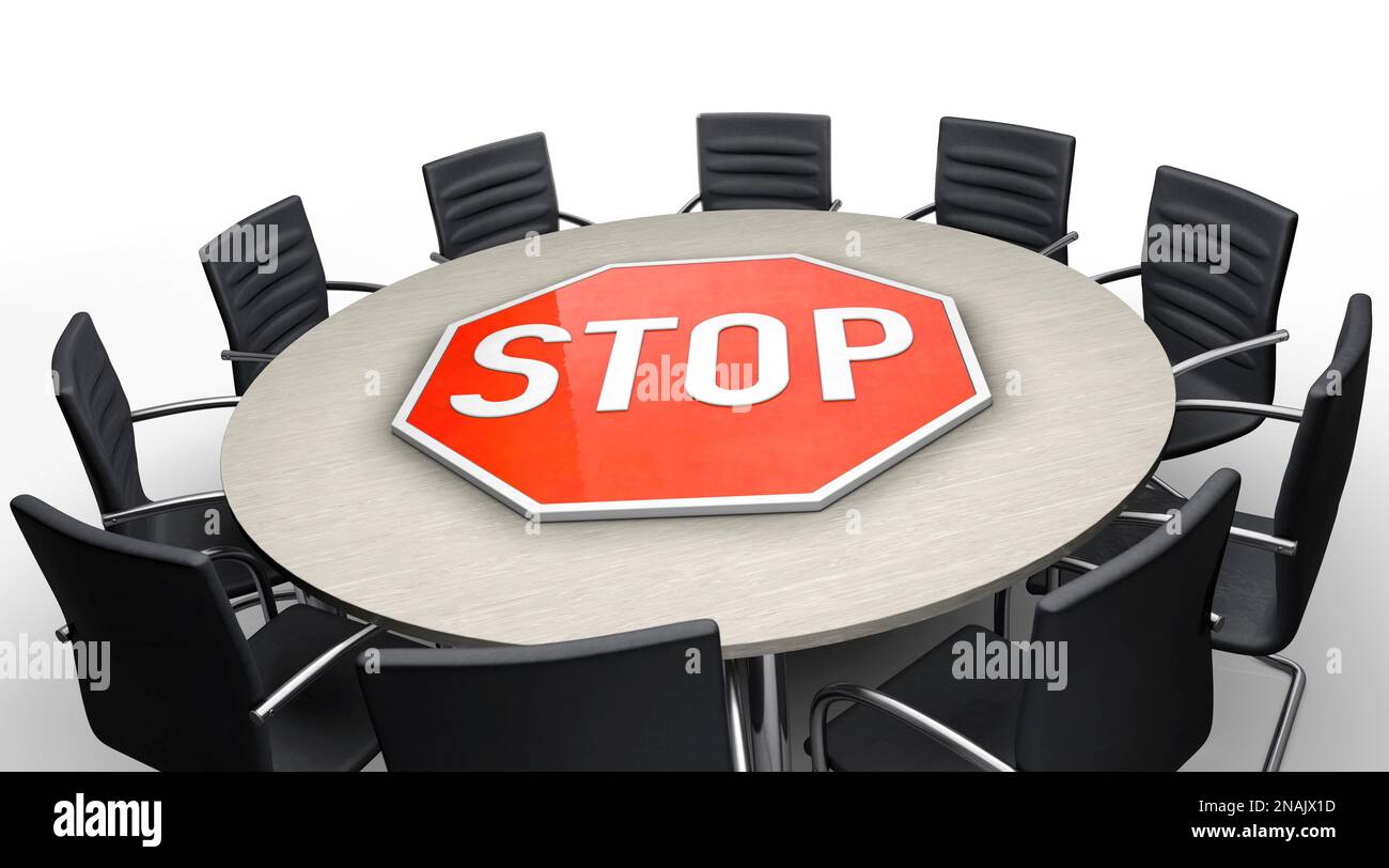 La conférence est arrêtée Banque D'Images