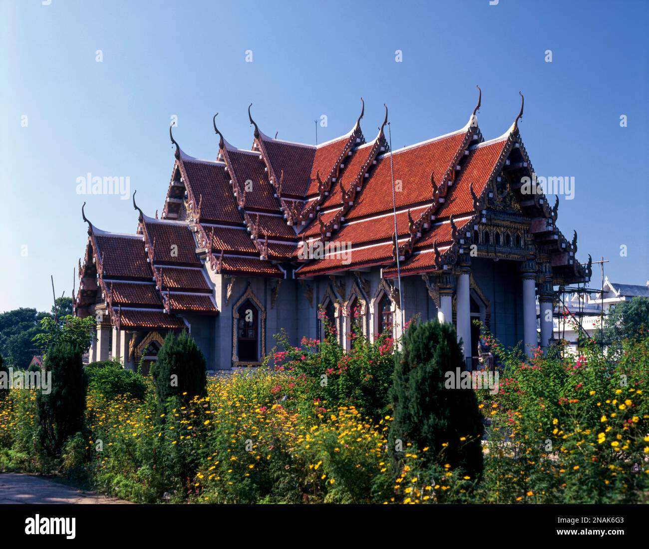 Le Temple de la Thaïlande, Bodhgaya, Bihar, Inde Banque D'Images