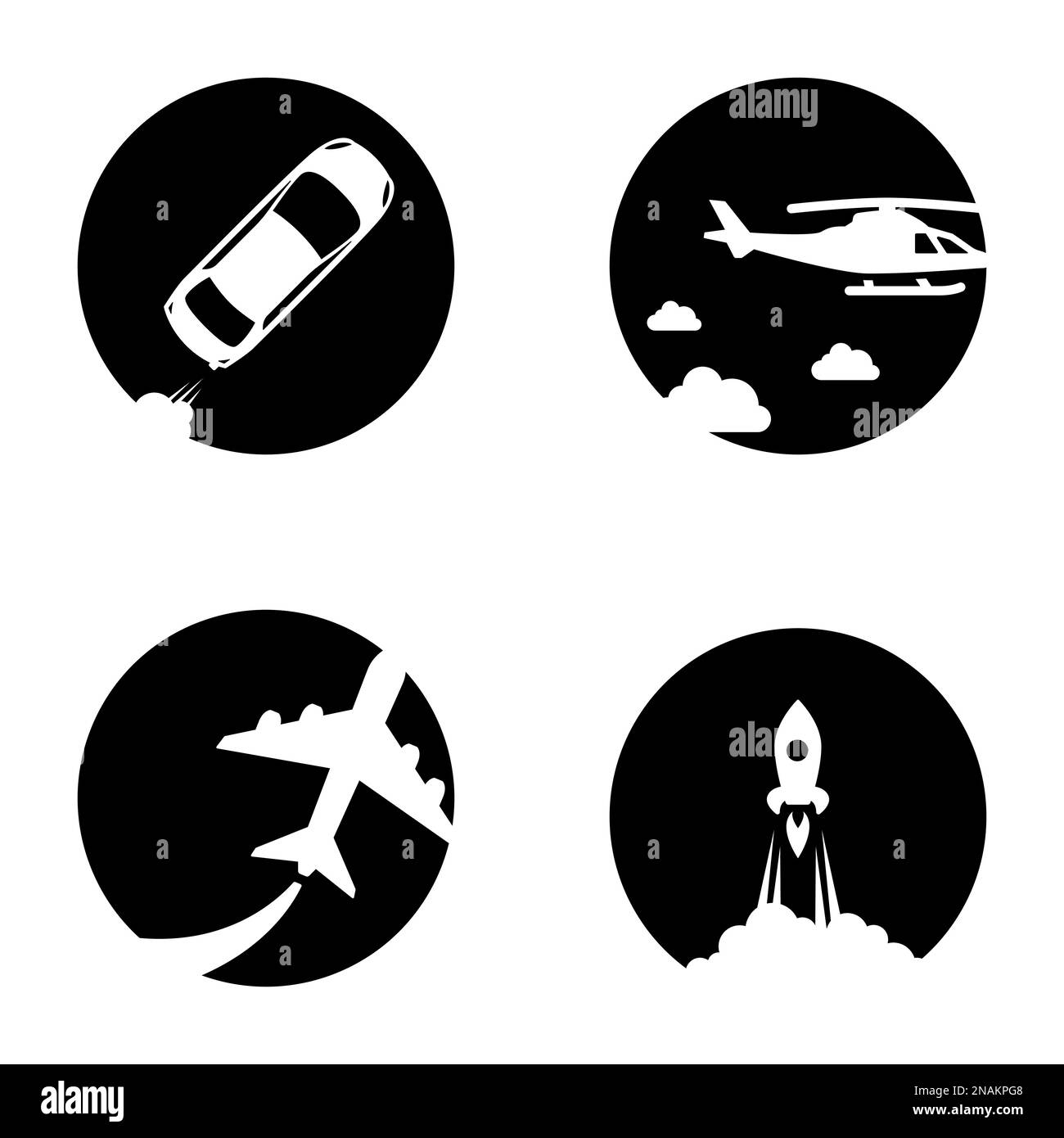 Ensemble d'icônes sur un thème transport Illustration de Vecteur