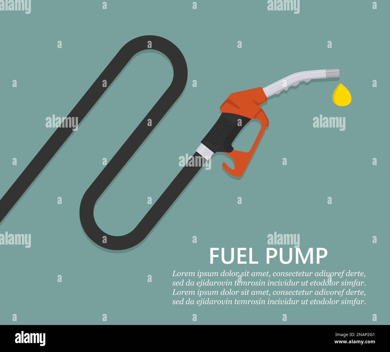 Pompe à carburant de conception plate. Illustration vectorielle Illustration de Vecteur
