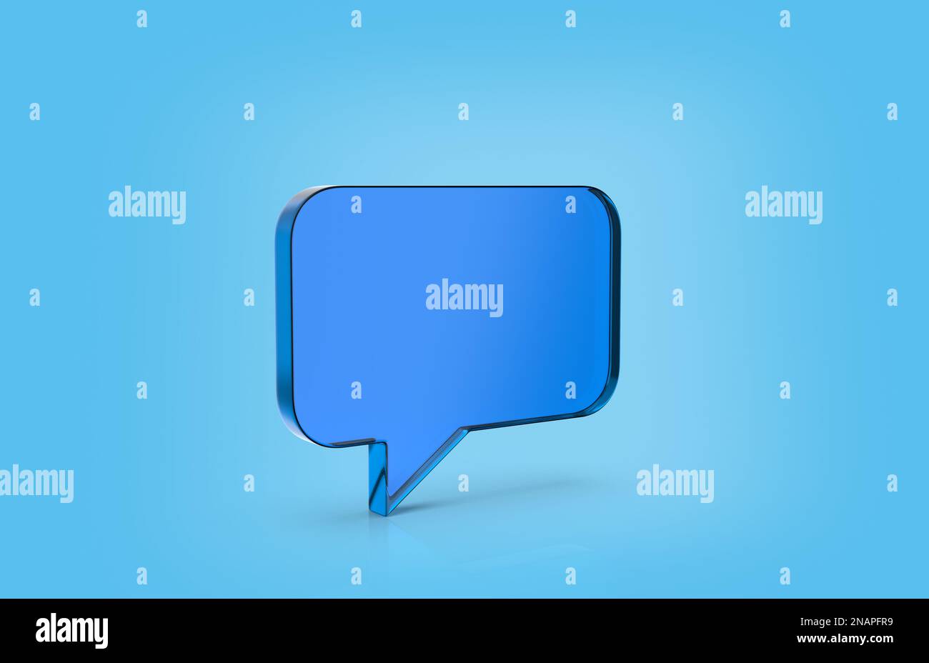 3d rendu avec une bulle de parole vide isolée sur l'arrière-plan Banque D'Images
