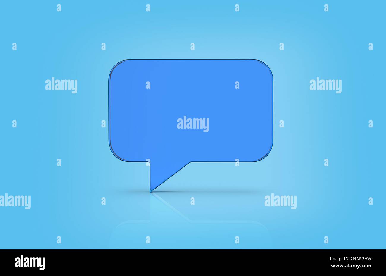 3d rendu avec une bulle de parole vide isolée sur l'arrière-plan Banque D'Images